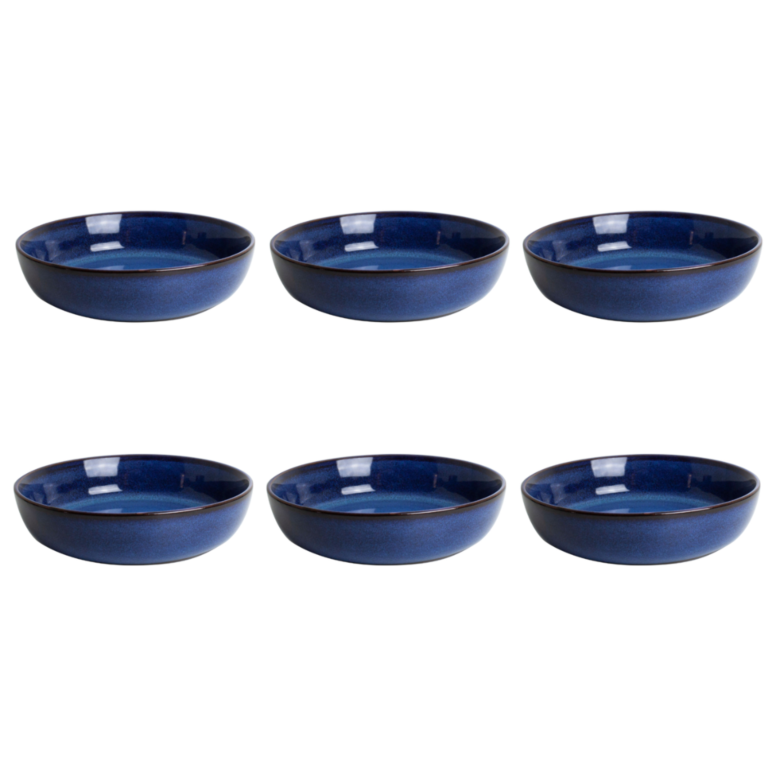 Lot de 6 assiettes creuses, BLUE MOON