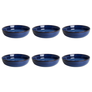 Lot de 6 assiettes creuses, BLUE MOON