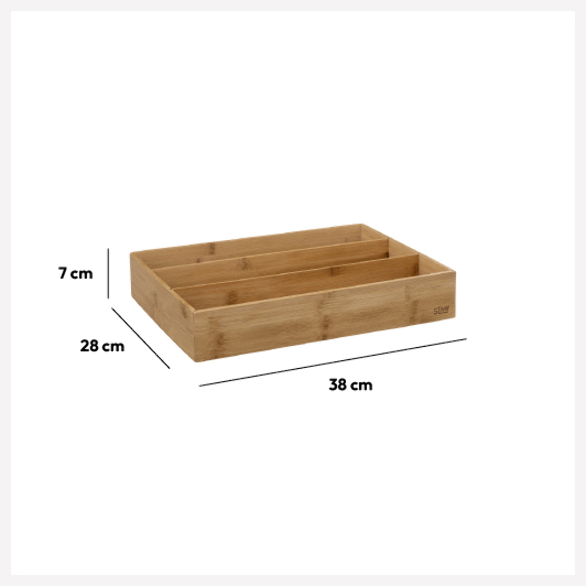 Range-couverts 3  compartiments Tidy Smart Bambou