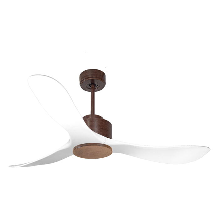 Ventilateur de plafond Wifi Moteur à courant continu Télécommande Hypersilence Mémoire Shopify Vendible (AUTOMATIQUE) 40   W brun