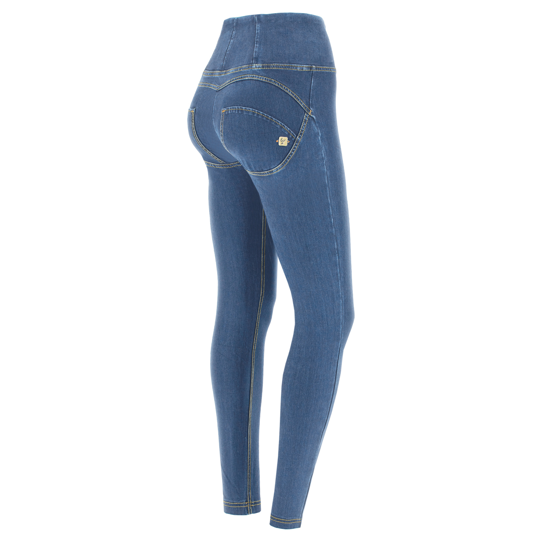 Pantaloni push up WR.UP® effetto denim superskinny vita alta