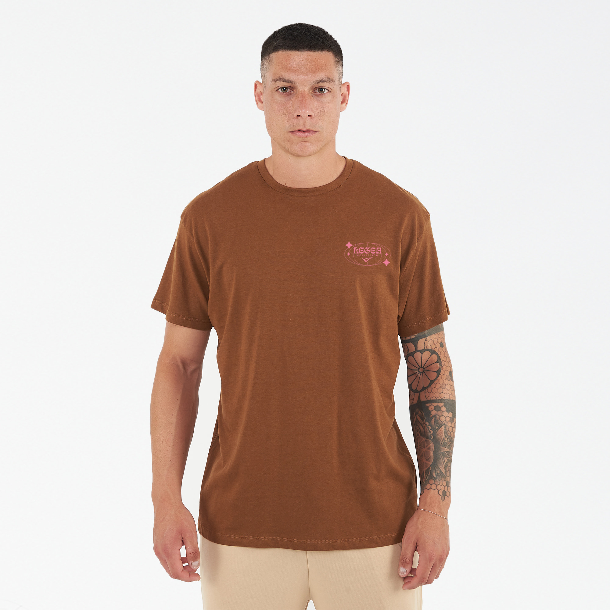T-shirt in cotone BIGGER marrone