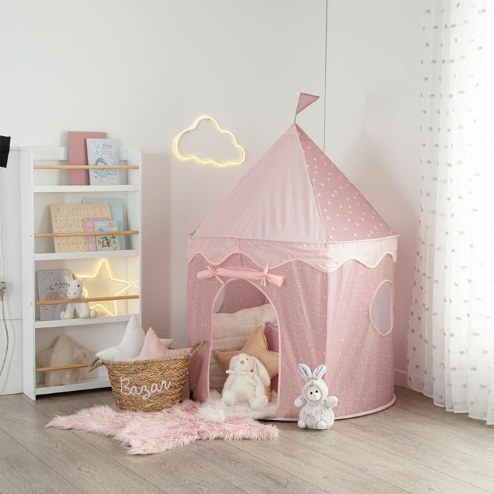 TIENDA DE CAMPAÑA INFANTIL "POP UP" COLOR ROSA - 100 x 100 x 135 cm