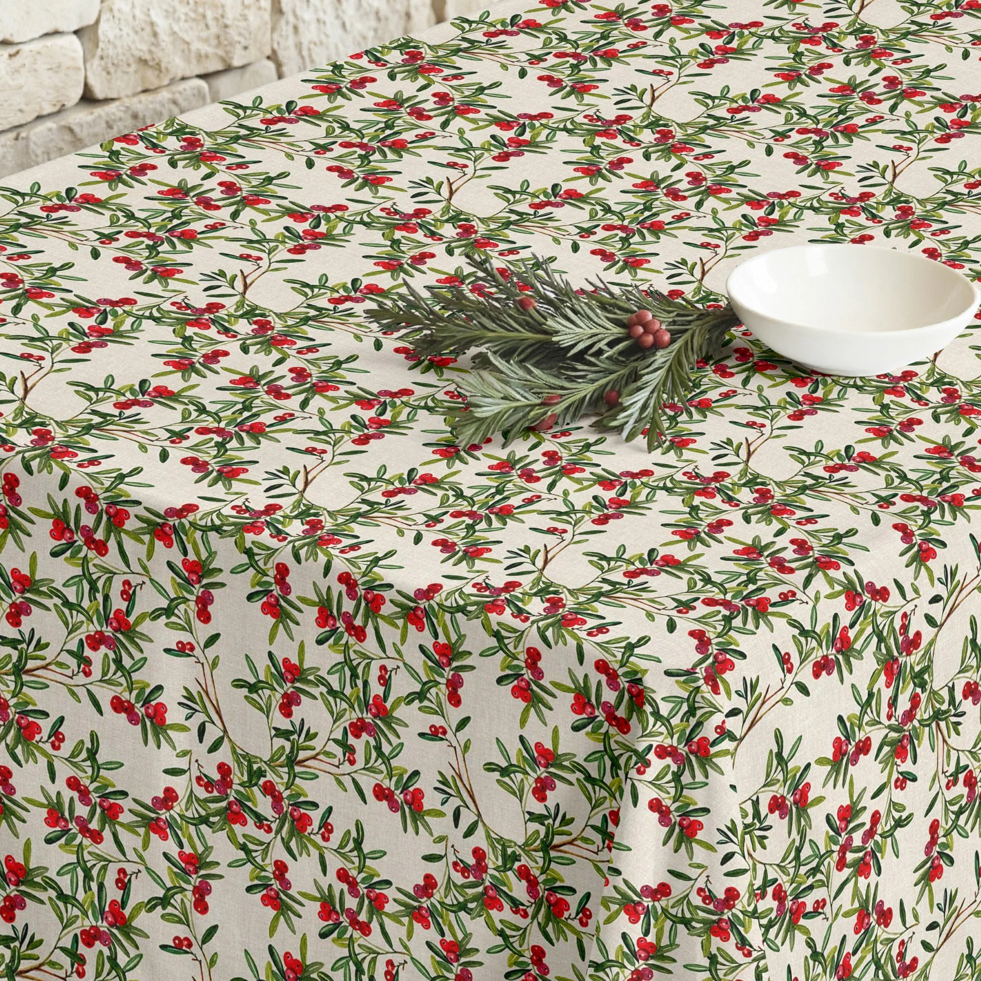 Nappe en résine Anti-tâches Navidad Hojas