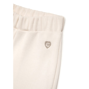 Pantalón Jogger de Felpa Beige Conguitos