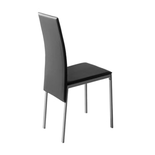 Set de 4 sillas – Polipiel y metal