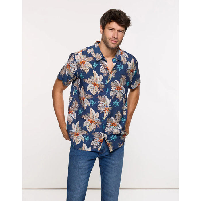 Camisa Manga Corta Azul Marino - Onail