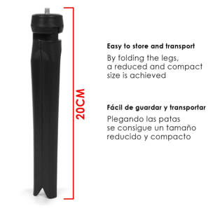 Treppiede da tavolo da 20 cm Filettatura da 0,63 cm da 1/4 di pollice