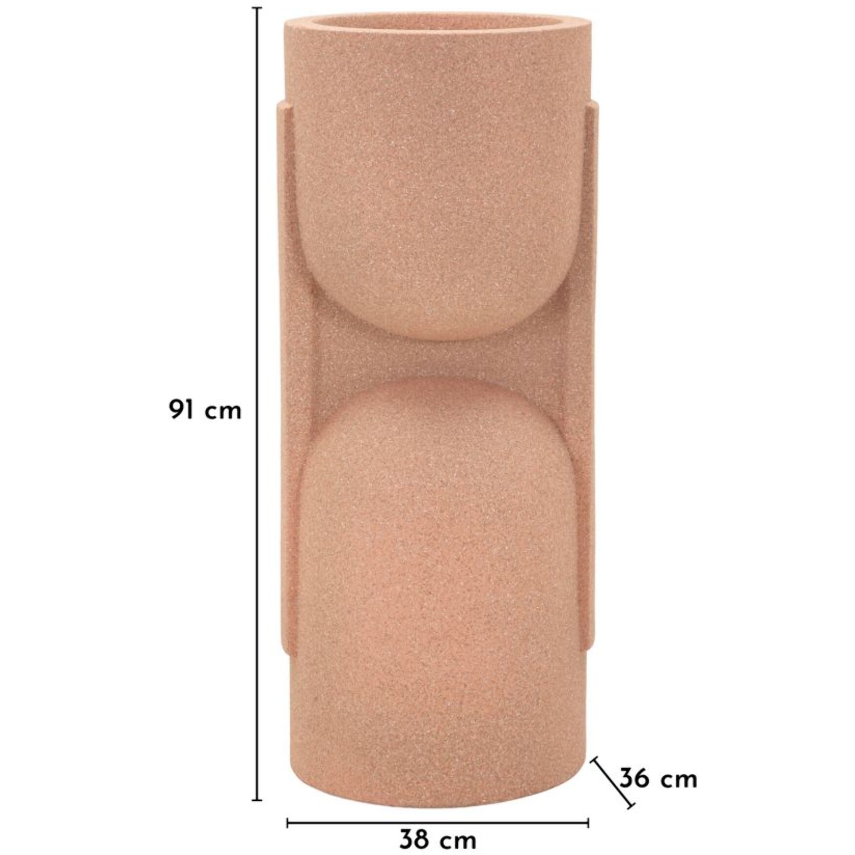 P/VASO DA ESTERNO NUI CM 38X36X91 (APERTURA CM Ø 29)