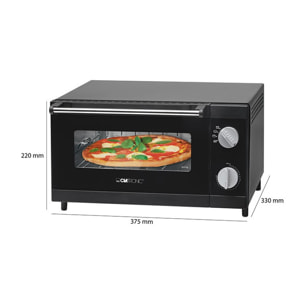 Mini four à pizza 12L Clatronic MPO 3520 Noir