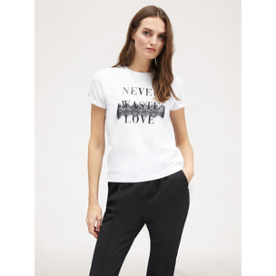 Motivi - Camiseta con texto - Blanco