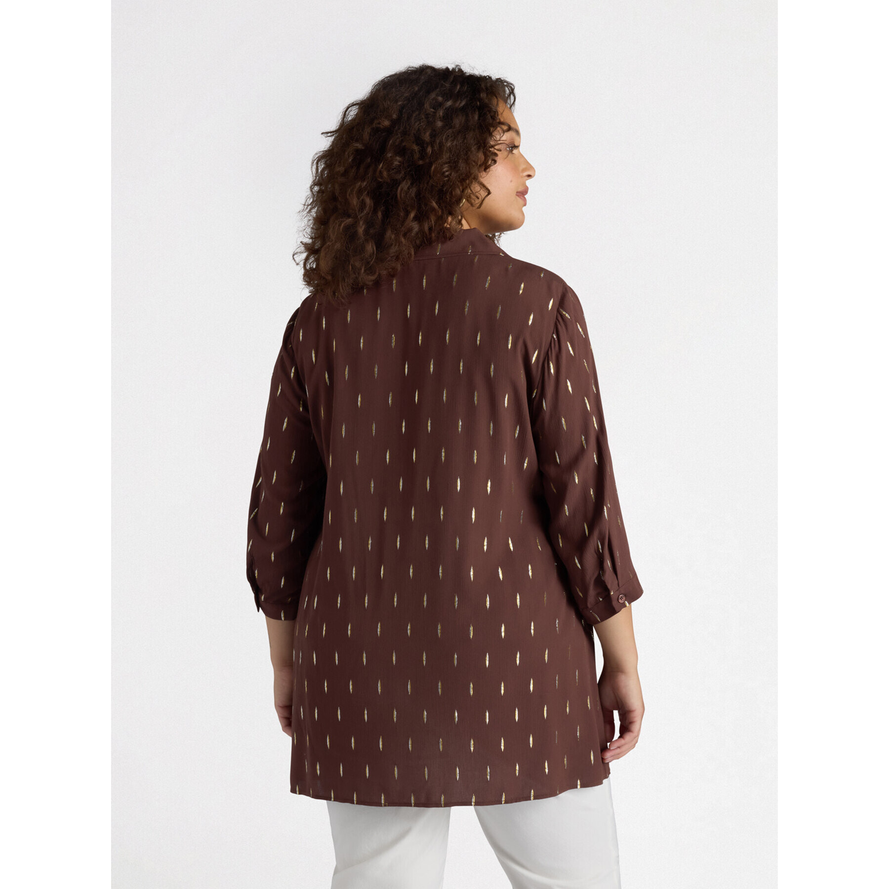 Fiorella Rubino - Camicia lurex - Marrone