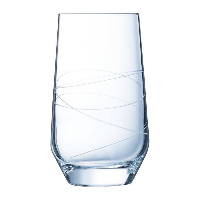 4 verres 40 cl Abstraction - Cristal d'Arques