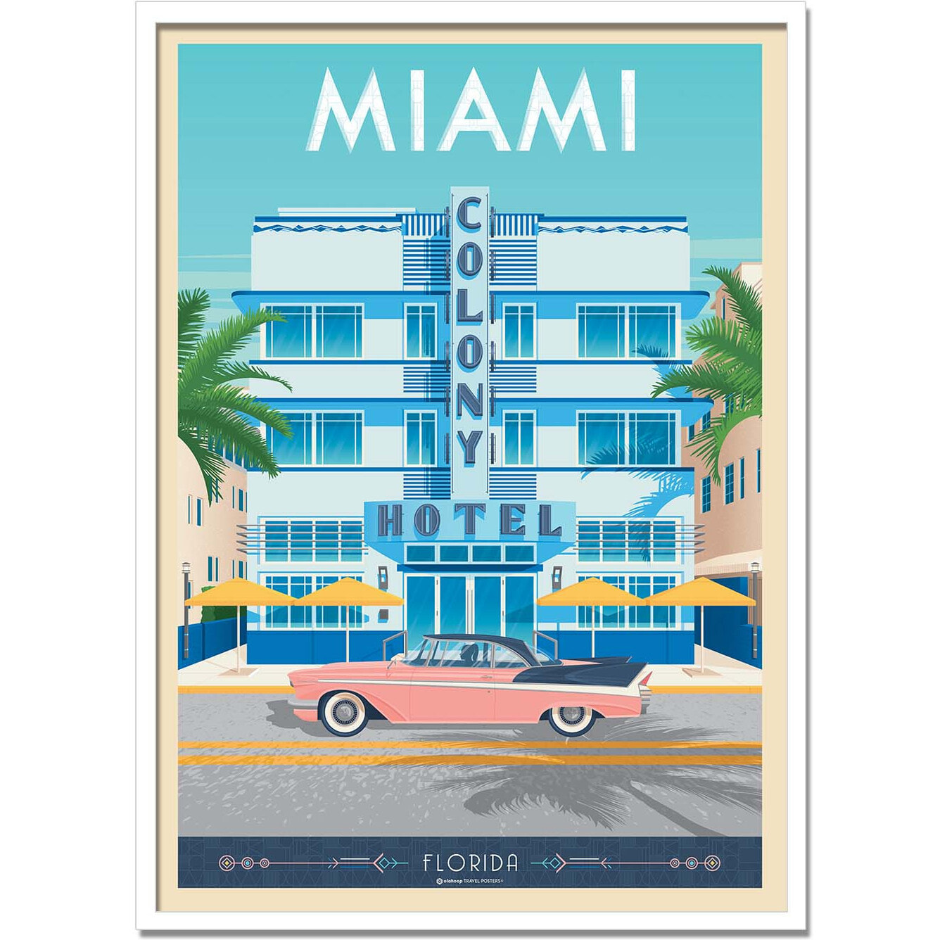 Affiche - Miami Colony Hotel - Olahoop Travel Posters