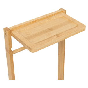 Dérouleur avec réserve en bambou marron