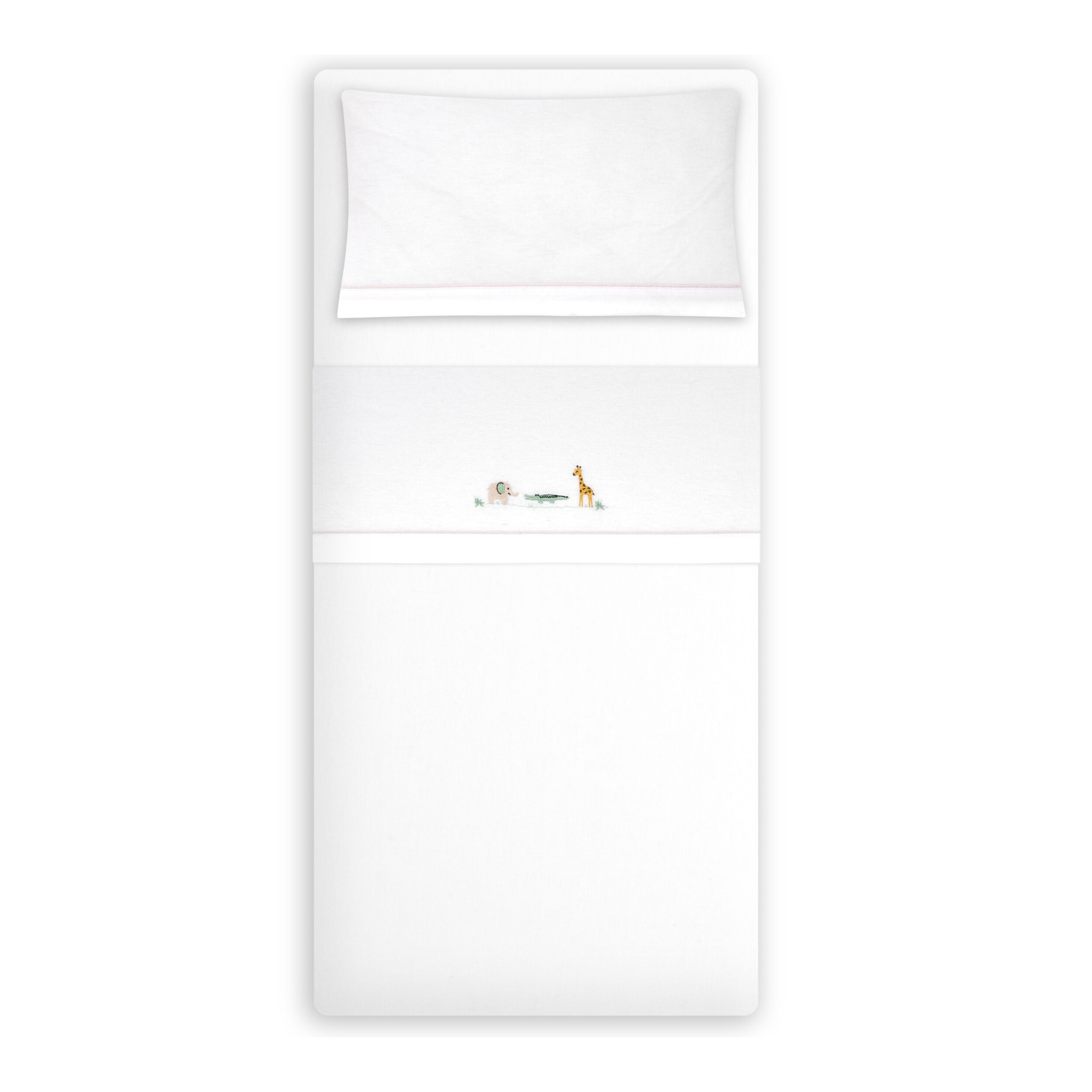 Triptico Minicuna Franela Jirafa Savanna Bco/Beig