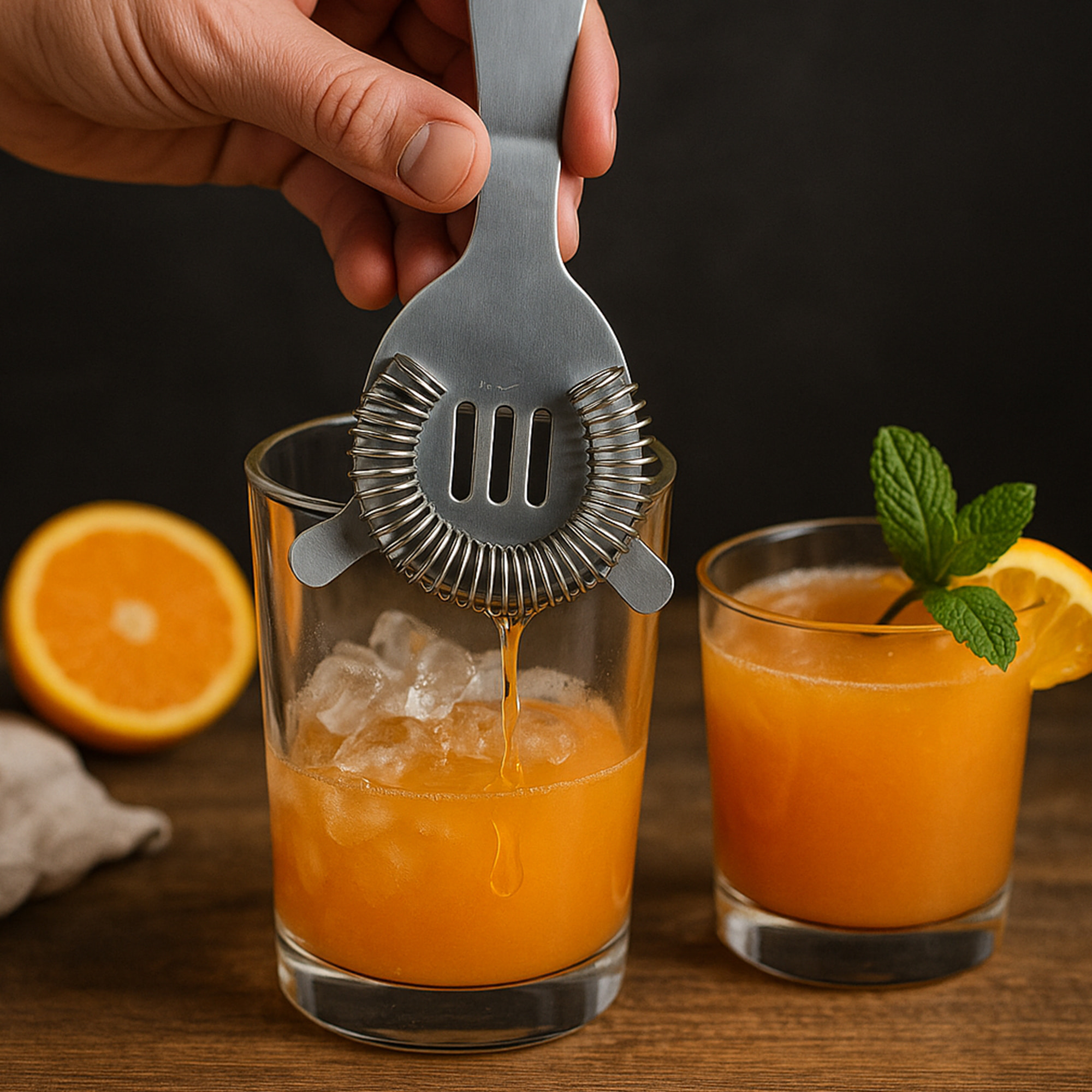 Colador de acero inoxidable 17x10cm resistente y fácil de limpiar