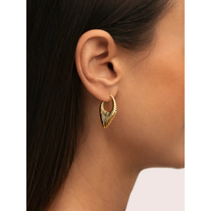 Pendientes Aro Flat Cordelia Baño Oro