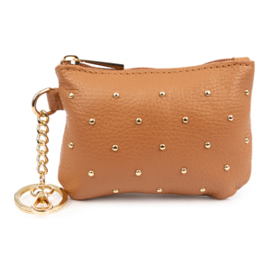 Bellosguardo Monedero Mujer. De piel auténtica acabado Dollaro con detalles metálicos.