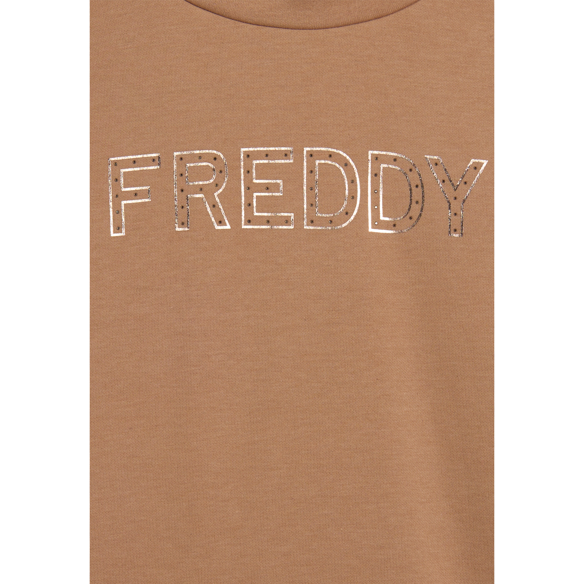 Tuta con collo risvoltabile e logo decorato da borchie