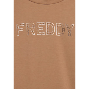 Tuta con collo risvoltabile e logo decorato da borchie