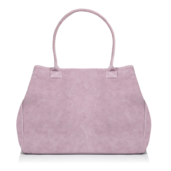Annagrazia Bolso Shopper Mujer.Piel auténtica Gamuza