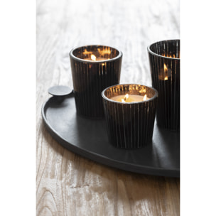 J-Line bougie parfumée Noa - Spicy Twilight - verre - noir - small - 35H