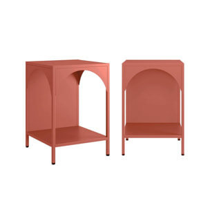 Table de chevet, table d'appoint industrielle métal (lot de 2) SOHO