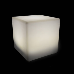 Cube LED 40cm – Cube décoratif lumineux. 40x40cm. blanc chaud. commande à distance