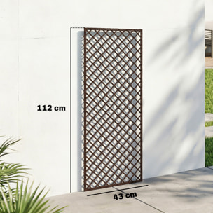 Lot de 3 treillis de jardin osier tissé naturel dim. 43 x 2 x 112 cm