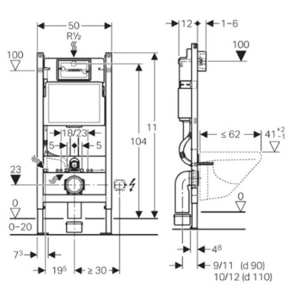 Pack Autoportant Bati-support Geberit Duofix + WC sans bride Ideal Standard Tesi