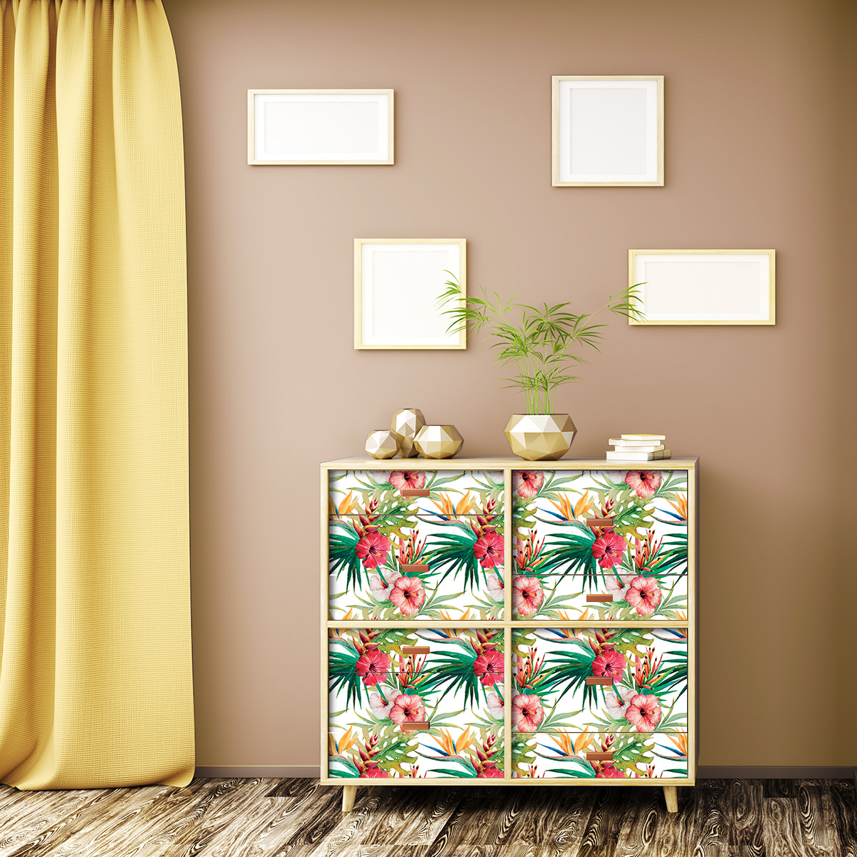 Sticker meuble tropical jantharat 40 x 60 cm