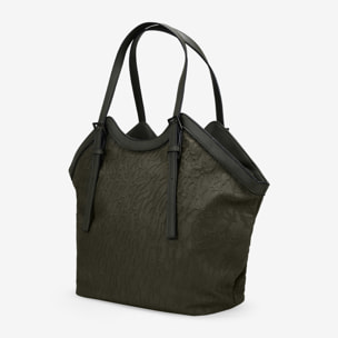 Bolso de hombro caqui con hebillas