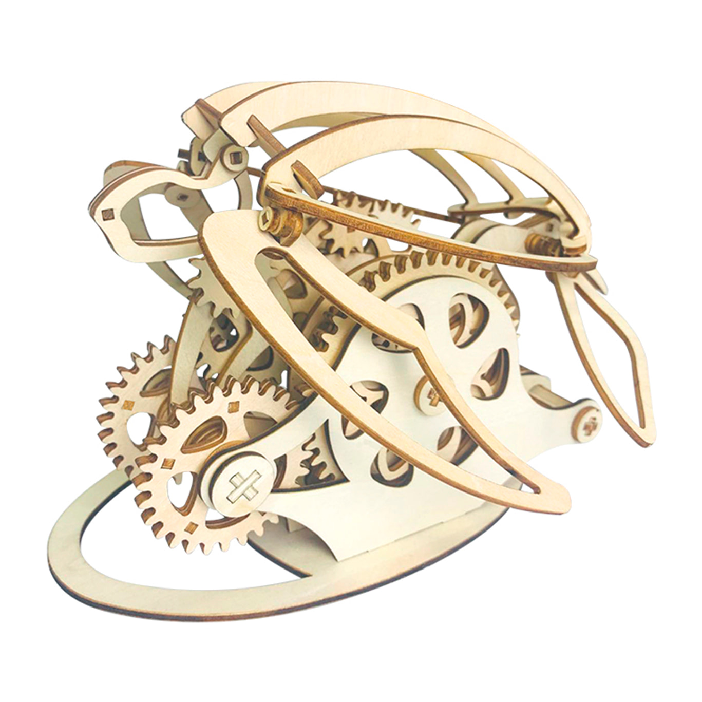 Modello in legno 3D, design di tartaruga meccanica. 200 pezzi.