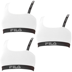 set de 3 Sujetadores deportivo de algodón FILA color blanco