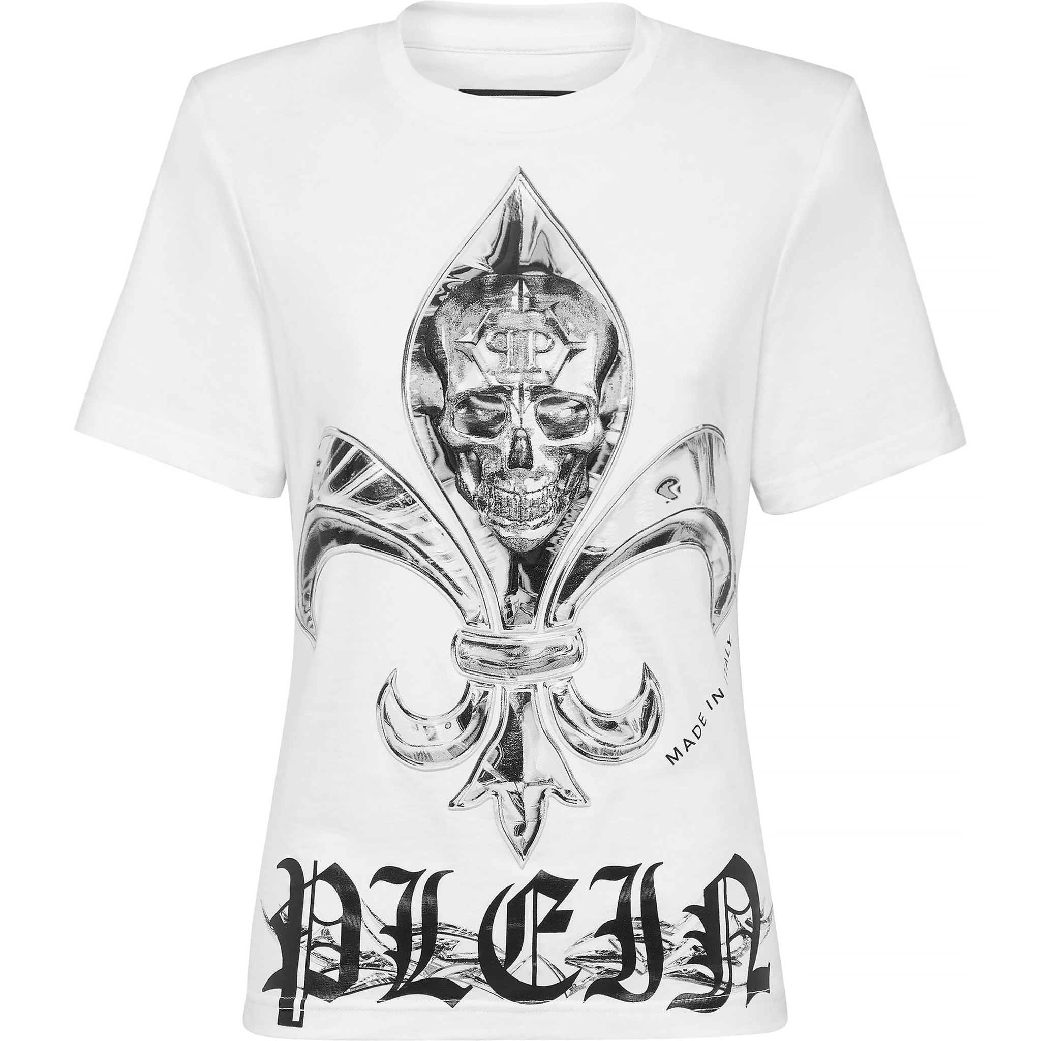 PHILIPP PLEIN T-Shirt Round Neck CHROME