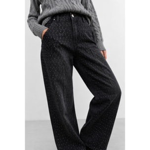 Kocca - Pantaloni in denim da donna a vita alta e gamba larga Donna