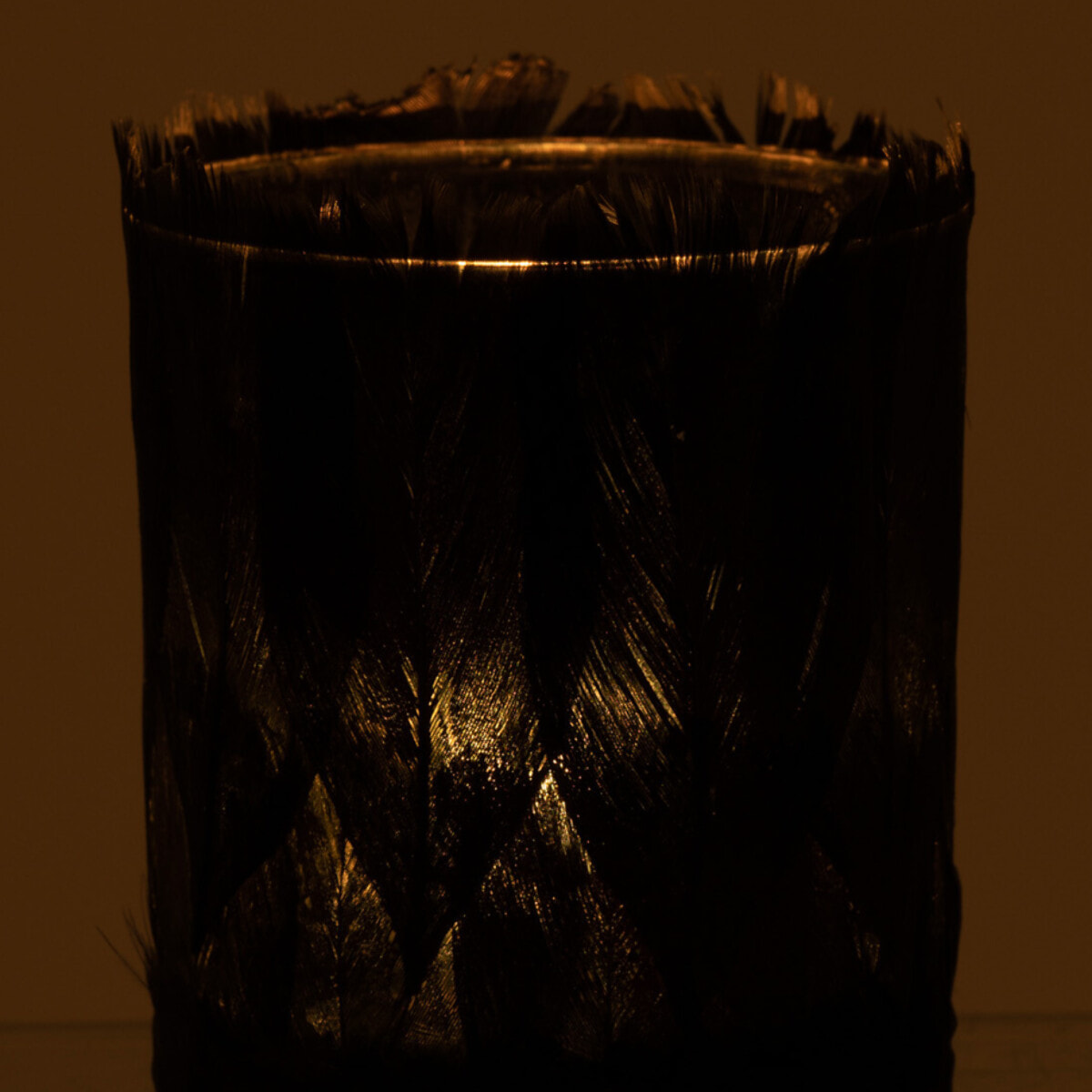 J-Line photophore Plumes - verre - noir - small - 4 pcs