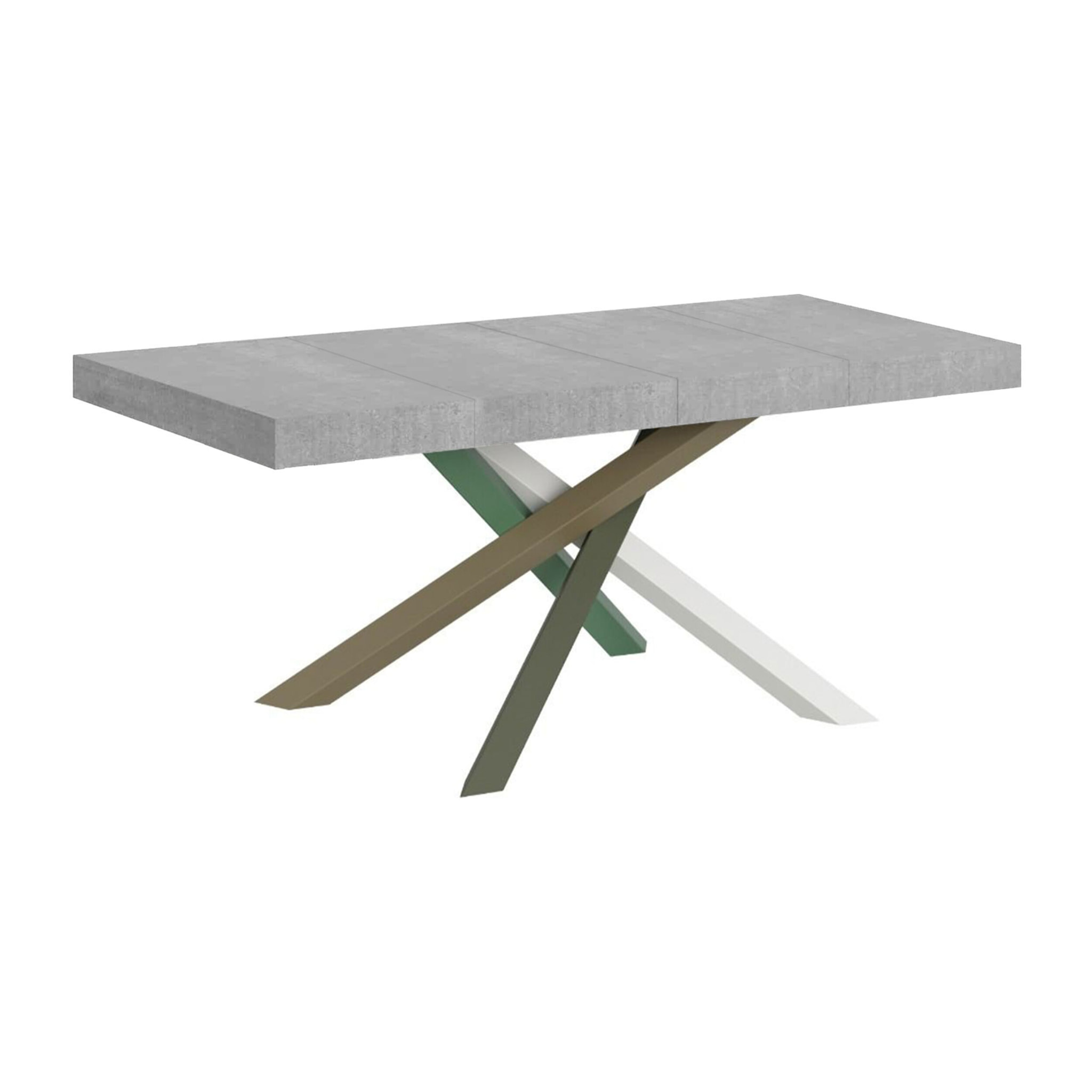 Table extensible 90x130/234 cm Volantis Premium Gris Béton cadre 4/A