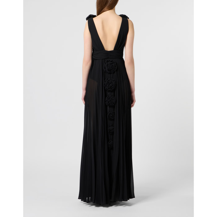 PHILIPP PLEIN Long Evening Dress Flowers