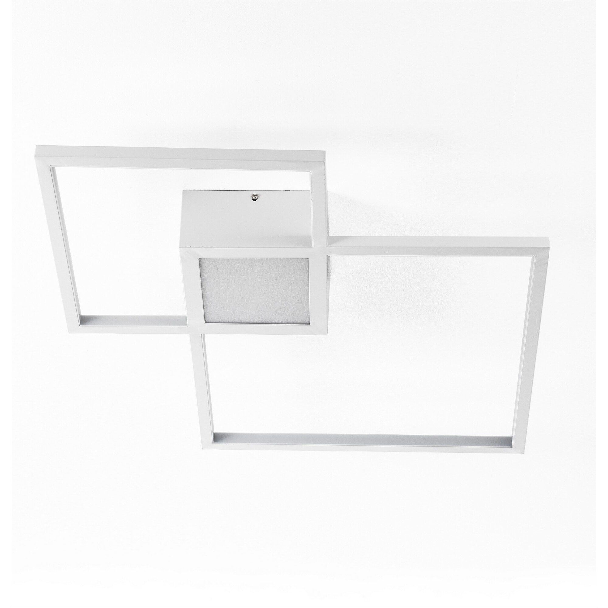 Plafonnier Tomasucci SQUARE, en acier et métal, blanc