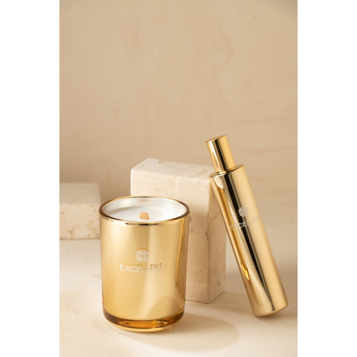 J-Line parfum de maison Excellent - Golden Honey - verre - or