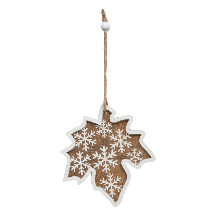 Décoration "Feuilles Flocons" x2 11cm