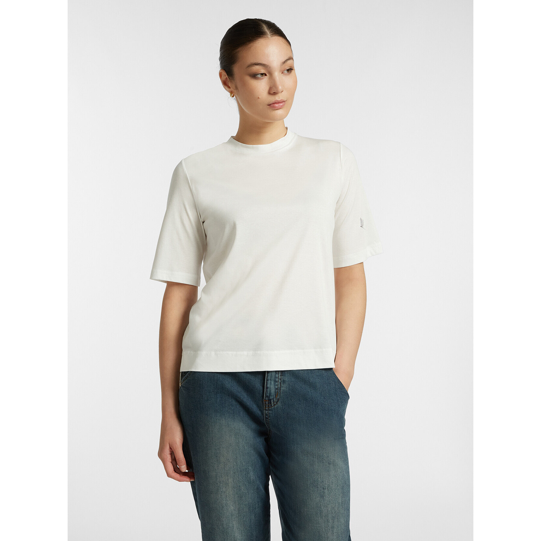 Elena Mirò - Camiseta con libélula - Blanco