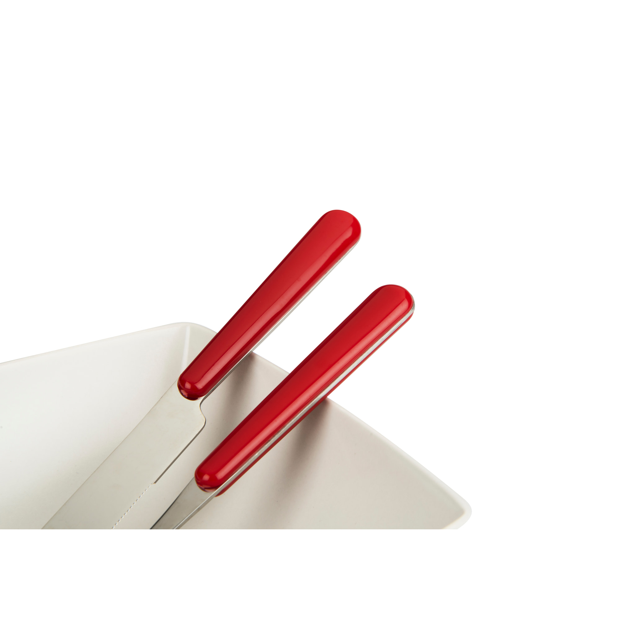 Excelsa lot de 24 couverts Trendy acier 19,5x2x2 cm rouge