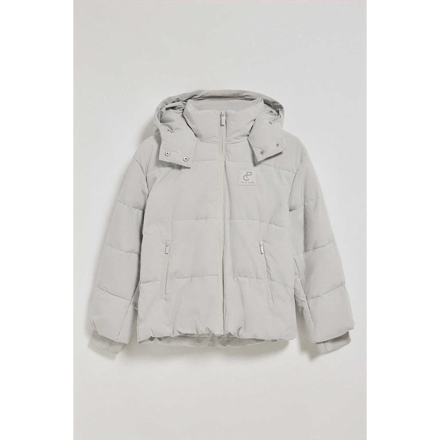 Chaqueta corta Artic gris de capucha fija y detalles Polo Club