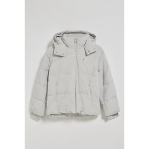 Chaqueta corta Artic gris de capucha fija y detalles Polo Club