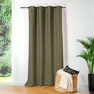 Rideau thermique au style bouclette - Vert Olive
