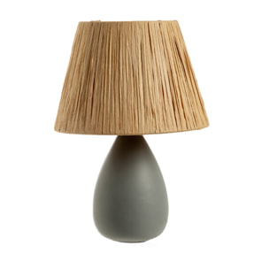 Lampada Da Tavolo Comodino Ricaricabile Accensione On/Off Modello Argo Grigio