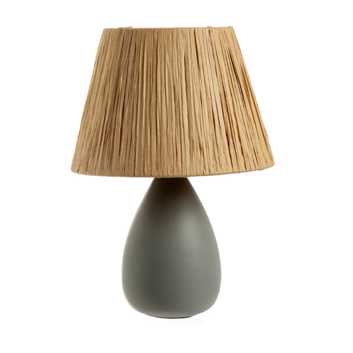 Lampada Da Tavolo Comodino Ricaricabile Accensione On/Off Modello Argo Grigio